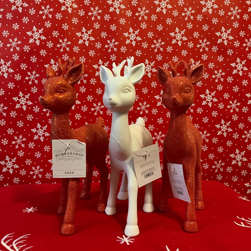 Set of 3 Blow Mold Reindeer